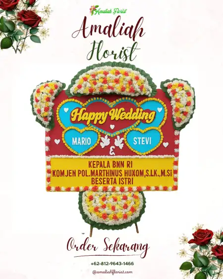 Papan Bunga Pernikahan Tlanakan